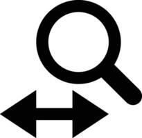 Zoom find icon symbol image vector. Illustration of the search lens design image vector