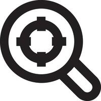 Zoom find icon symbol image vector. Illustration of the search lens design image vector