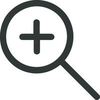 Zoom find icon symbol image vector. Illustration of the search lens design image vector