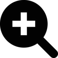 Zoom find icon symbol image vector. Illustration of the search lens design image vector