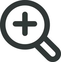 Zoom find icon symbol image vector. Illustration of the search lens design image vector