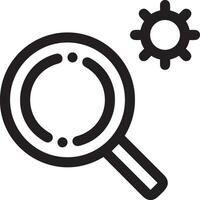 Zoom find icon symbol image vector. Illustration of the search lens design image vector