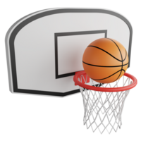 Basketball Post Clip Art eben Design Symbol isoliert auf transparent Hintergrund, 3d machen Sport und Übung Konzept 3 png