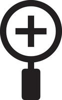Zoom find icon symbol image vector. Illustration of the search lens design image vector