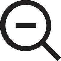 Zoom find icon symbol image vector. Illustration of the search lens design image vector