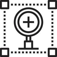 Zoom find icon symbol image vector. Illustration of the search lens design image vector
