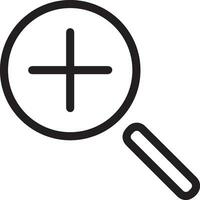 Zoom find icon symbol image vector. Illustration of the search lens design image vector