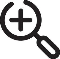 Zoom find icon symbol image vector. Illustration of the search lens design image vector