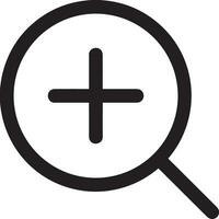 Zoom find icon symbol image vector. Illustration of the search lens design image vector