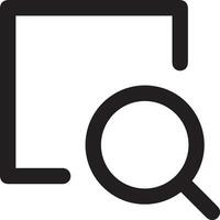 Zoom find icon symbol image vector. Illustration of the search lens design image vector