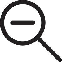 Zoom find icon symbol image vector. Illustration of the search lens design image vector