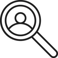 Zoom find icon symbol image vector. Illustration of the search lens design image vector