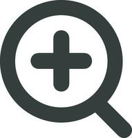 Zoom find icon symbol image vector. Illustration of the search lens design image vector