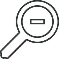 Zoom find icon symbol image vector. Illustration of the search lens design image vector