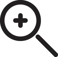 Zoom find icon symbol image vector. Illustration of the search lens design image vector