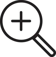 Zoom find icon symbol image vector. Illustration of the search lens design image vector