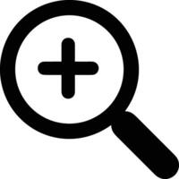 Zoom find icon symbol image vector. Illustration of the search lens design image vector