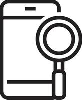 Zoom find icon symbol image vector. Illustration of the search lens design image vector