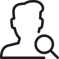 Zoom find icon symbol image vector. Illustration of the search lens design image vector