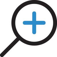 Zoom find icon symbol image vector. Illustration of the search lens design image vector