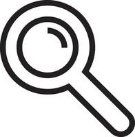 Zoom find icon symbol image vector. Illustration of the search lens design image vector