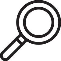 Zoom find icon symbol image vector. Illustration of the search lens design image vector