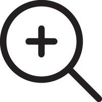 Zoom find icon symbol image vector. Illustration of the search lens design image vector