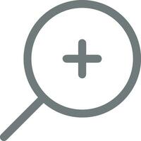 Zoom find icon symbol image vector. Illustration of the search lens design image vector