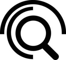 Zoom find icon symbol image vector. Illustration of the search lens design image vector