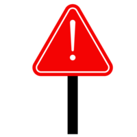 noir ligne exclamation marque dans Triangle symbole icône isolé sur blanc Contexte. danger avertissement signe, minutieux, attention, danger avertissement signe. vecteur illustration png