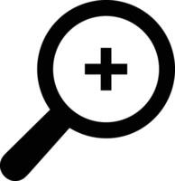 Zoom find icon symbol image vector. Illustration of the search lens design image vector