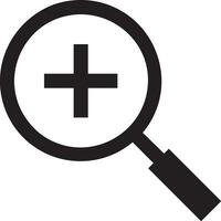 Zoom find icon symbol image vector. Illustration of the search lens design image vector