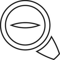 Zoom find icon symbol image vector. Illustration of the search lens design image vector