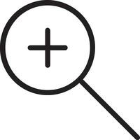 Zoom find icon symbol image vector. Illustration of the search lens design image vector