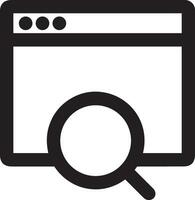 Zoom find icon symbol image vector. Illustration of the search lens design image vector