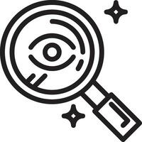 Zoom find icon symbol image vector. Illustration of the search lens design image vector