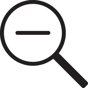 Zoom find icon symbol image vector. Illustration of the search lens design image vector