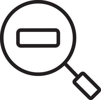 Zoom find icon symbol image vector. Illustration of the search lens design image vector