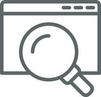 Zoom find icon symbol image vector. Illustration of the search lens design image vector