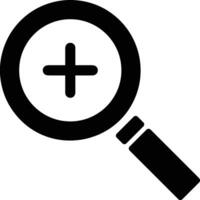 Zoom find icon symbol image vector. Illustration of the search lens design image vector