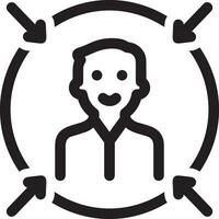 Zoom find icon symbol image vector. Illustration of the search lens design image vector
