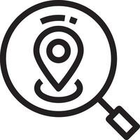 Zoom find icon symbol image vector. Illustration of the search lens design image vector