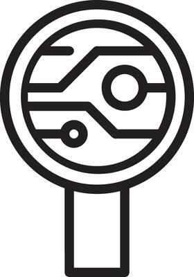 Zoom find icon symbol image vector. Illustration of the search lens design image