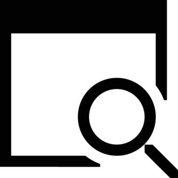 Zoom find icon symbol image vector. Illustration of the search lens design image vector