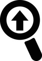 Zoom find icon symbol image vector. Illustration of the search lens design image vector