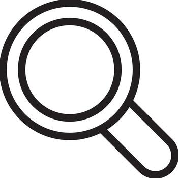 Zoom find icon symbol image vector. Illustration of the search lens design image vector
