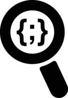 Zoom find icon symbol image vector. Illustration of the search lens design image vector