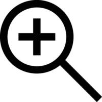 Zoom find icon symbol image vector. Illustration of the search lens design image vector