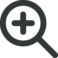 Zoom find icon symbol image vector. Illustration of the search lens design image vector