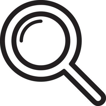 Zoom find icon symbol image vector. Illustration of the search lens design image vector